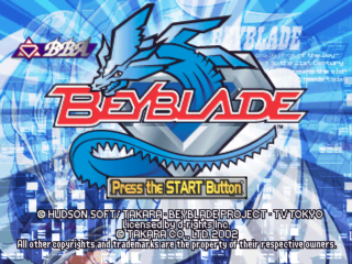 Beyblade Let It Rip title screen for Playstation